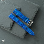 Patina Blue Alligator Leather Watch Strap — original product photo
