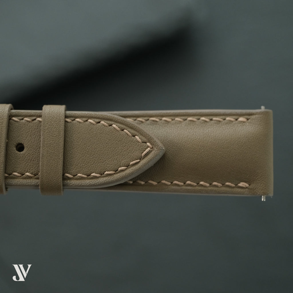 Taupe SWIFT Leather Watch Strap — original product photo