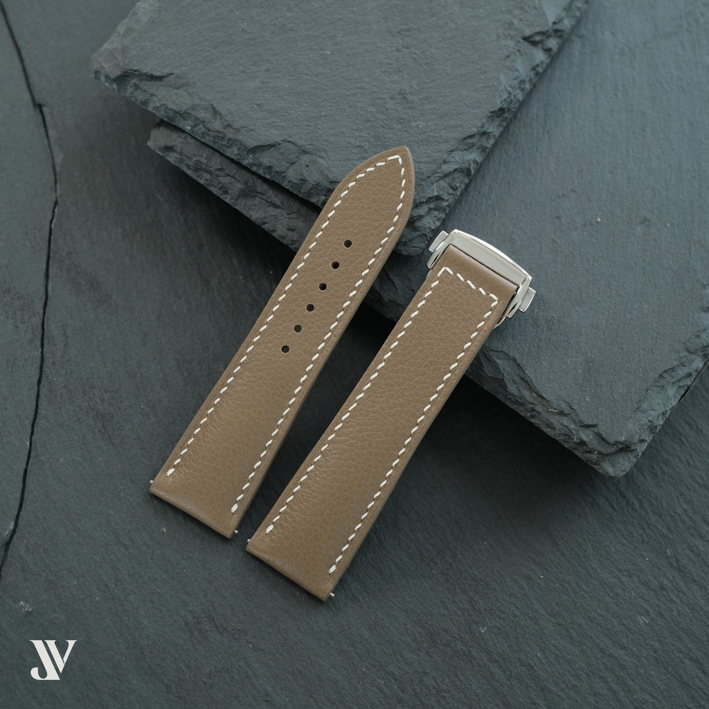 Taupe SWIFT Leather Watch Strap — original product photo