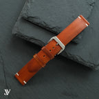 Cognac Patina Cowhide Leather Watch Strap — original product photo