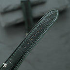 Dark Green Alligator Leather Watch Strap — original product photo
