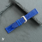 Blue Ostrich Leg LBlue Ostrich Leg Leather Watch Strapeather Watch Strap — original product photo