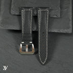 Black Togo Leather Watch Strap — original product photo