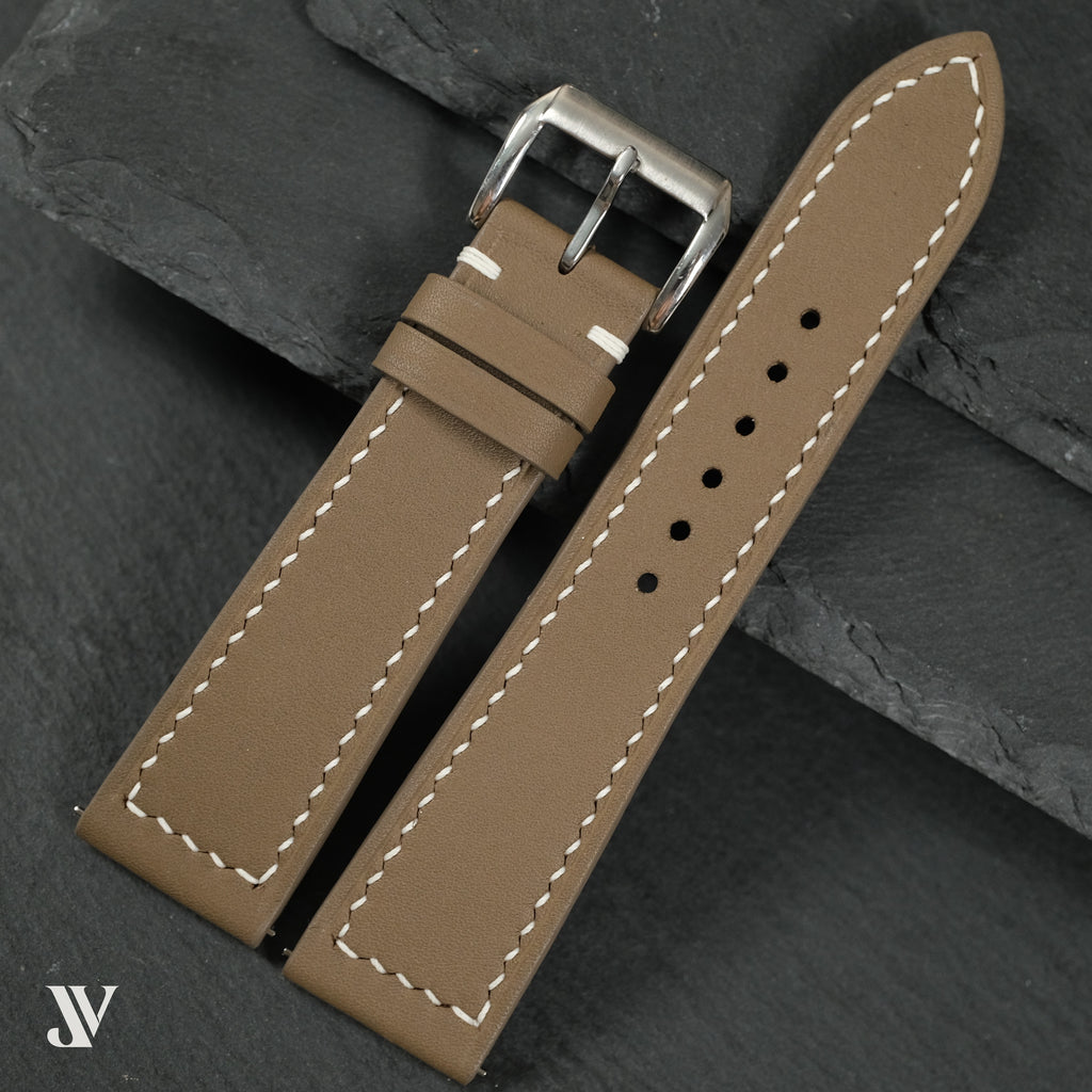 Taupe SWIFT Leather Watch Strap — original product photo