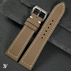 Taupe SWIFT Leather Watch Strap — original product photo