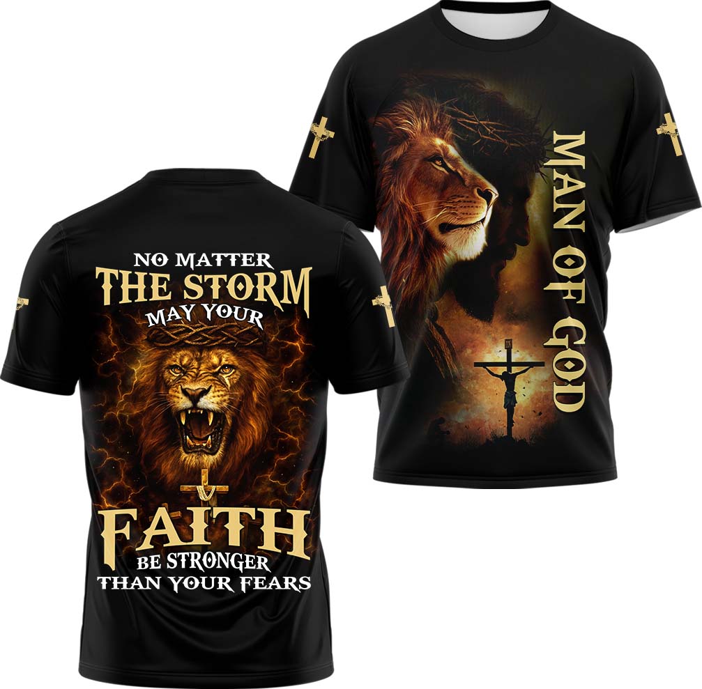 No Matter The Storm Lion 3D TShirt