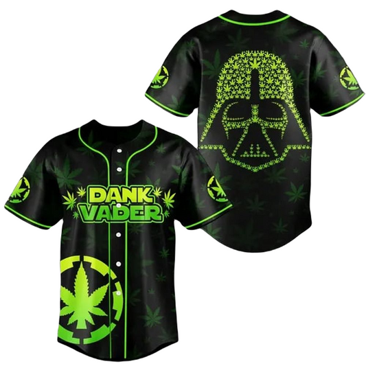 Star Wars Baseball Jersey Darth Vader Weed Star Wars Jersey Shirt Black Green Unisex Adult New Release