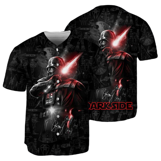 Star Wars Baseball Jersey Dark Side Rising Darth Vader Star Wars Jersey Shirt Black Unisex Adult New Release