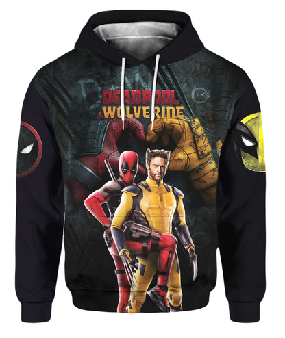 Deadpool Hoodie Marvel Let’S Kll The Fox Universe Hoodie Black Unisex - Cozy Hoodie For Cold Weather