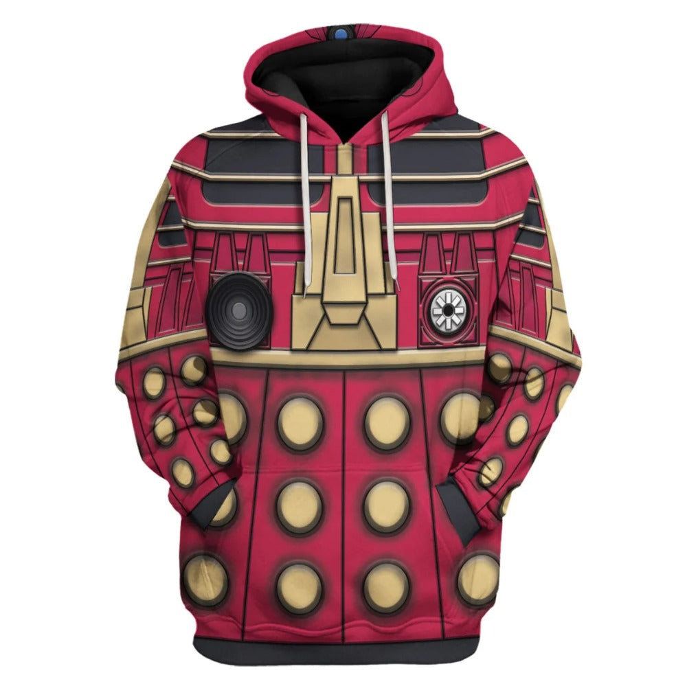 Doctor Who Hoodie Doctor Who Dalek Supreme Costume T-Shirt Red Unisex - Trendy Gift For Men & Women