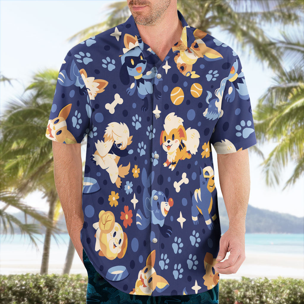 Dog Pokemon Hawaiian Shirt Tropical Style - Tropi Hawaiian Shirts