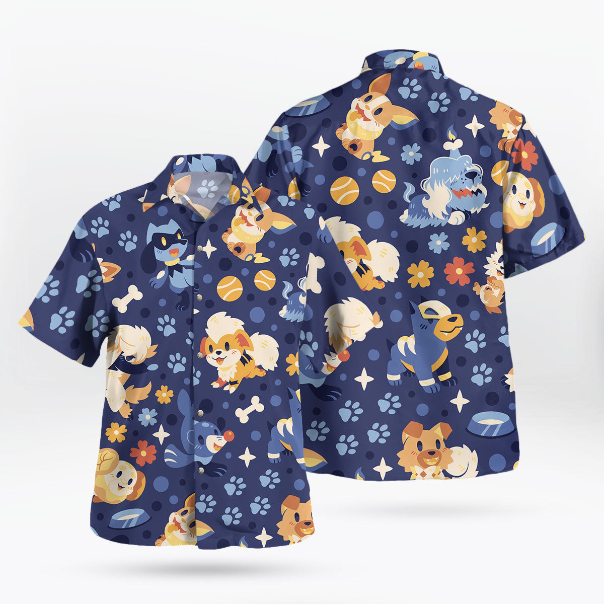 Dog Pokemon Hawaiian Shirt Tropical Style - Tropi Hawaiian Shirts