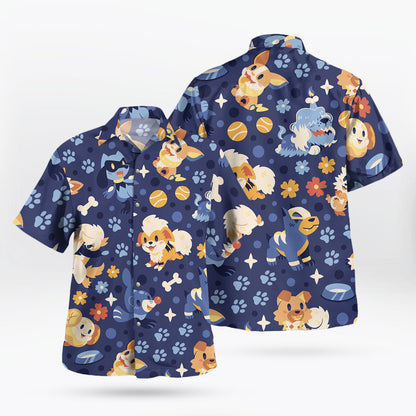Dog Pokemon Hawaiian Shirt Tropical Style - Tropi Hawaiian Shirts
