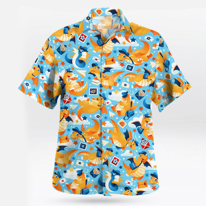 Dragonite Dratini Pokémon Hawaiian Shirt Blue Tropical - Tropi Hawaiian Shirts
