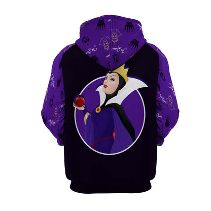 Snow White Hoodie Evil Queen My Emotions Hoodie Purple Black Unisex - Cozy Hoodie For Cold Weather