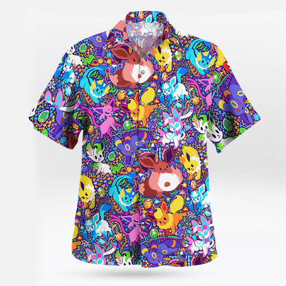 Eevee Evolutions Hawaiian Shirt – Tropical Pokemon Style | Tropi Hawaiian Shirts Store