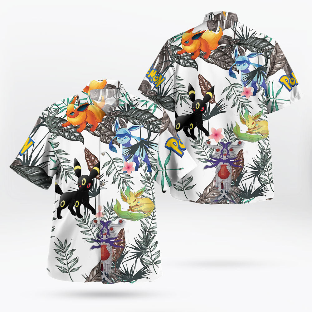 Tropi Pokemon Eevee Pokemon Hawaiian Shirt - Tropi Hawaiian Shirts