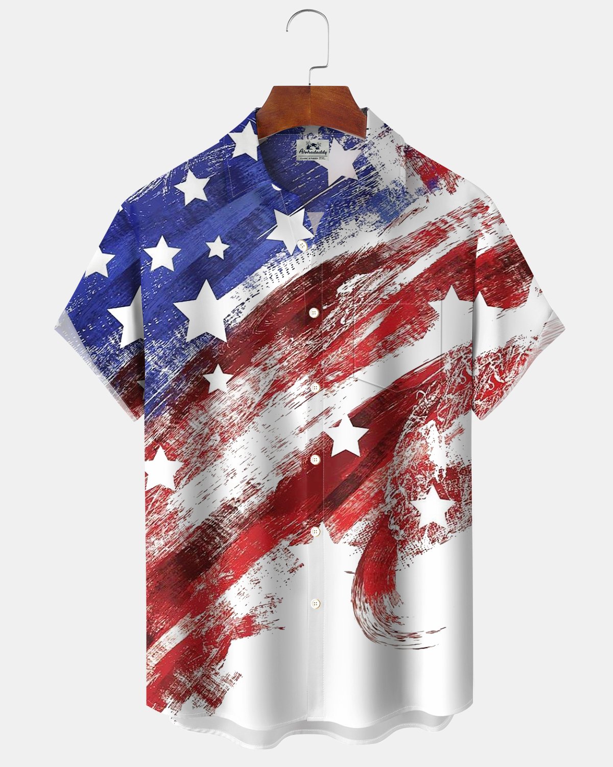 Alohadaddy® Casual Independence Day Men's Short-Sleeve Shirt