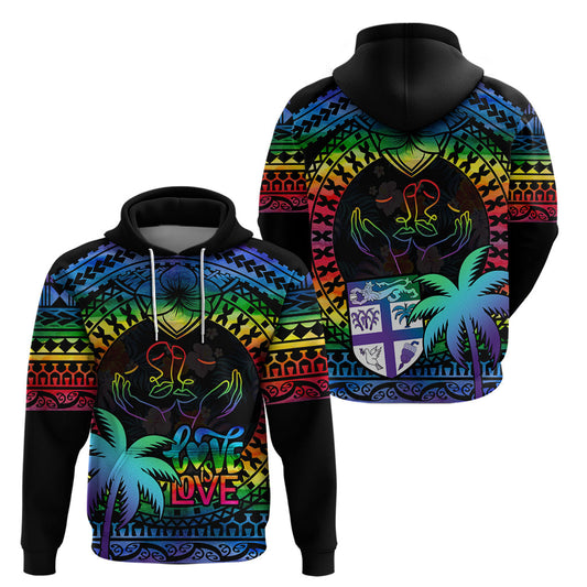Lgbt Hoodie Love Is Love Tapa Pattern Hoodie Colorful Unisex - Cozy Hoodie For Cold Weather