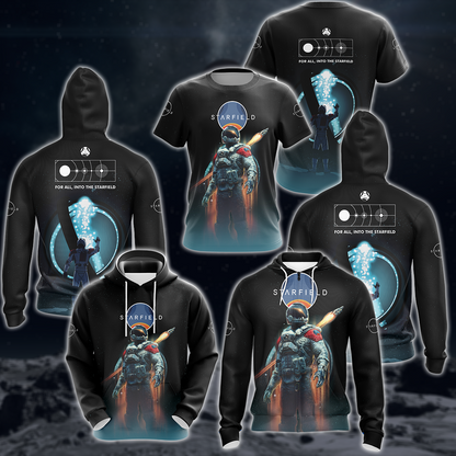 Starfield Video Game 3D All Over Printed T-shirt Tank Top Zip Hoodie Pullover Hoodie Hawaiian Shirt Beach Shorts Joggers
