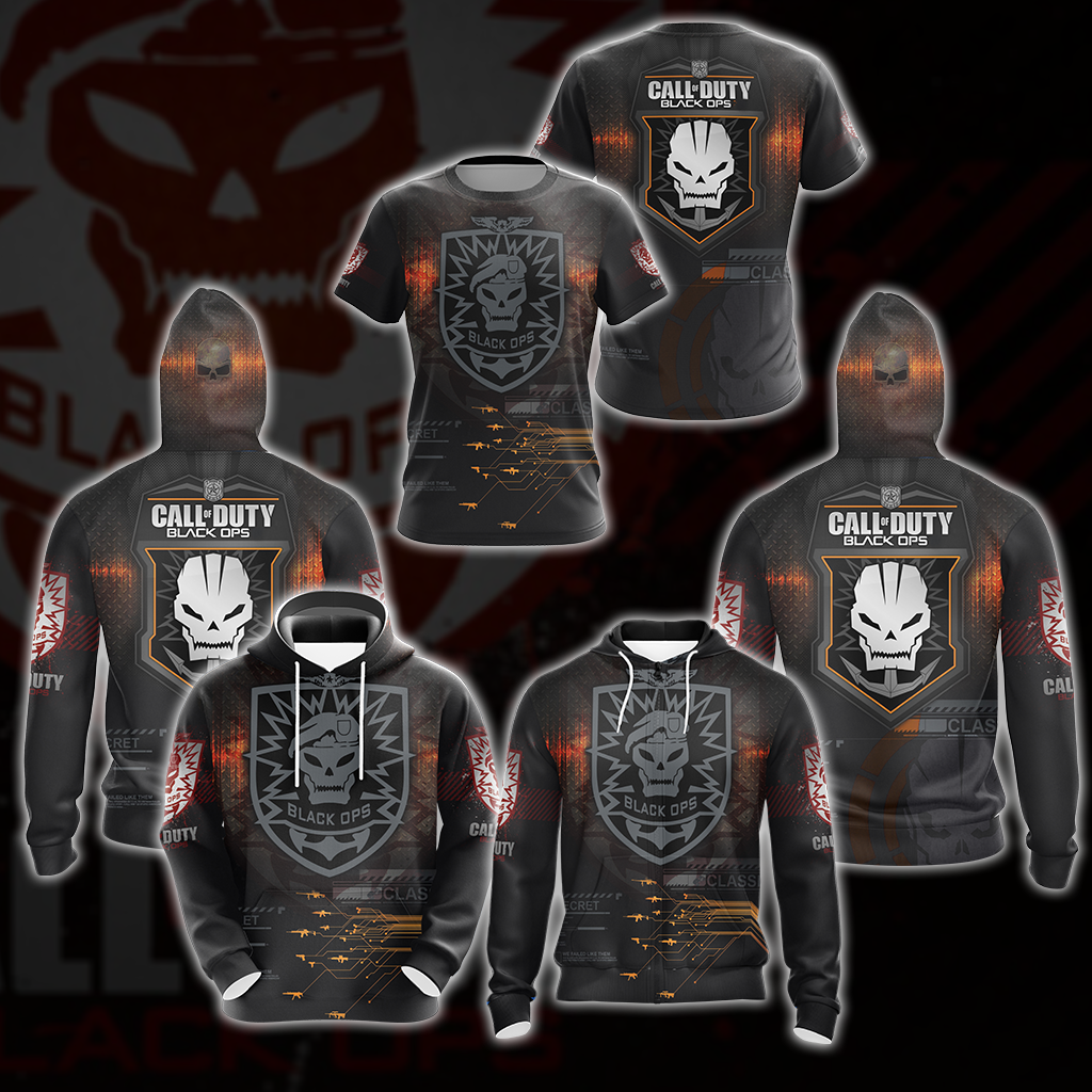 Call of Duty: Black Ops All Over Print T-shirt Tank Top Zip Hoodie Pullover Hoodie Hawaiian Shirt