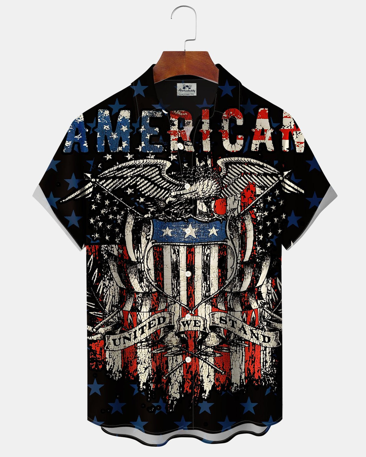 Alohadaddy® Casual Retro Independence Day Men's Short-Sleeve Shirt