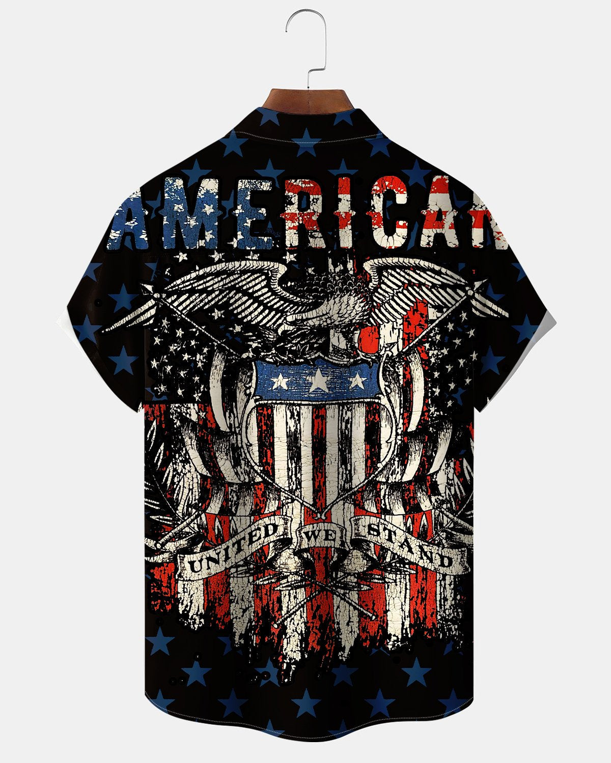 Alohadaddy® Casual Retro Independence Day Men's Short-Sleeve Shirt