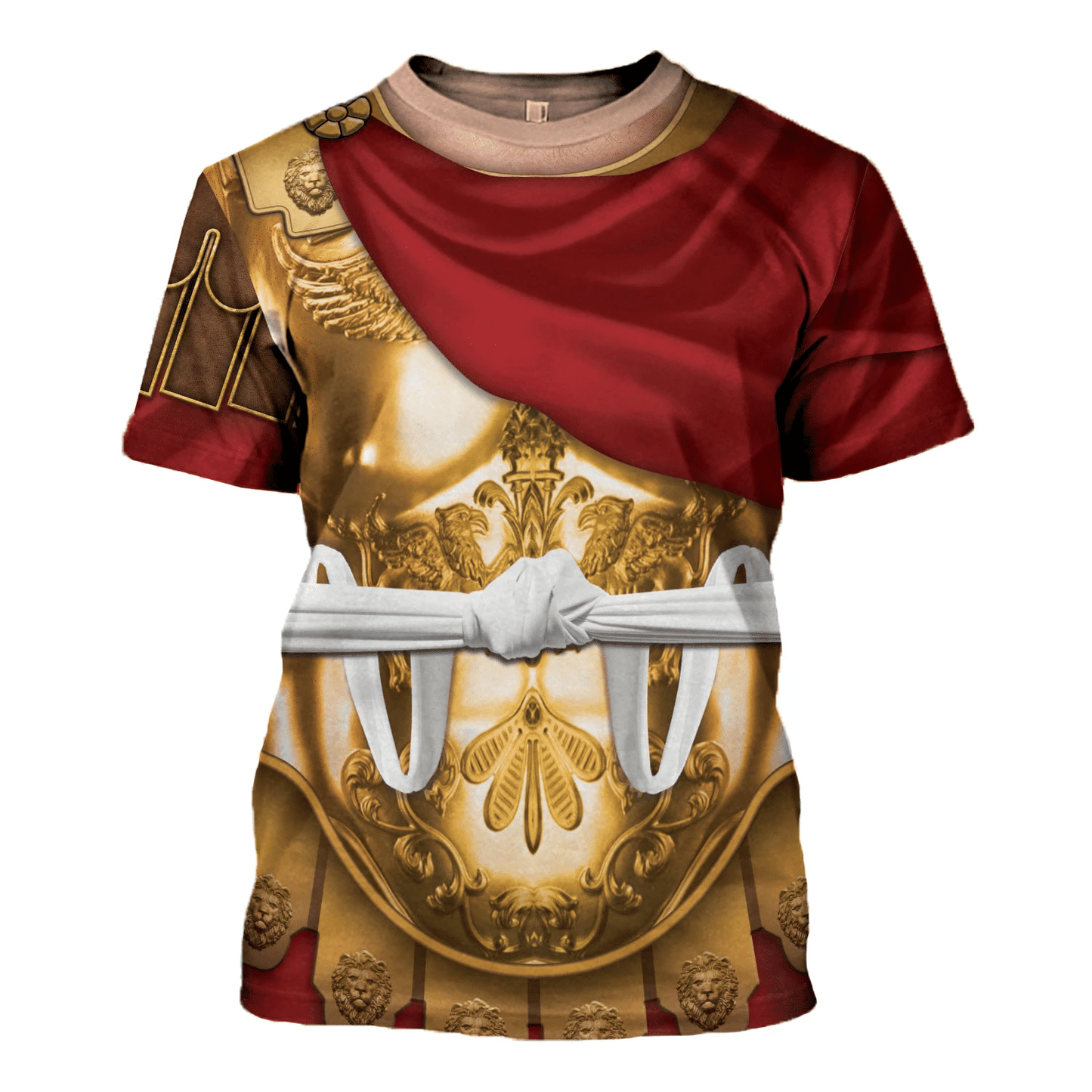 Historical Hoodie Roman Emperor Caesar Augustus Costume T-shirt Red Yellow Unisex