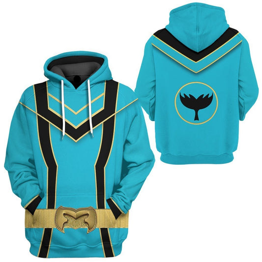 Power Ranger Hoodie Blue Power Rangers Mystic Force Hoodie Blue Unisex - Cozy Hoodie For Cold Weather