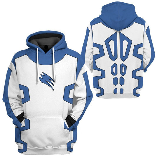 Power Ranger Hoodie Jungle Fury Blue Power Ranger Hoodie Blue White Unisex - Cozy Hoodie For Cold Weather