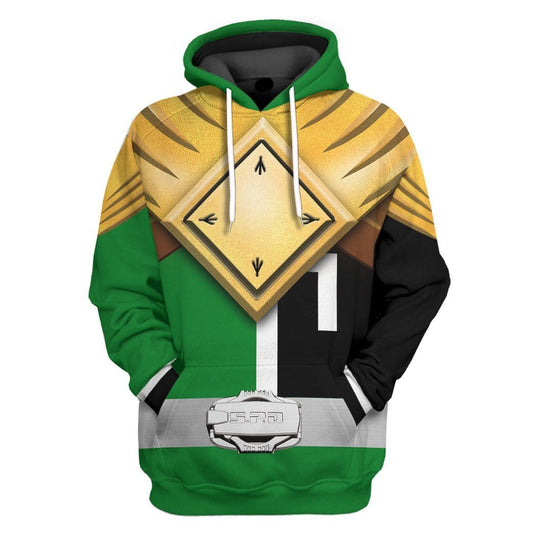 Power Ranger Hoodie Green S.P.D Power Ranger New Look Hoodie Green Unisex - Cozy Hoodie For Cold Weather