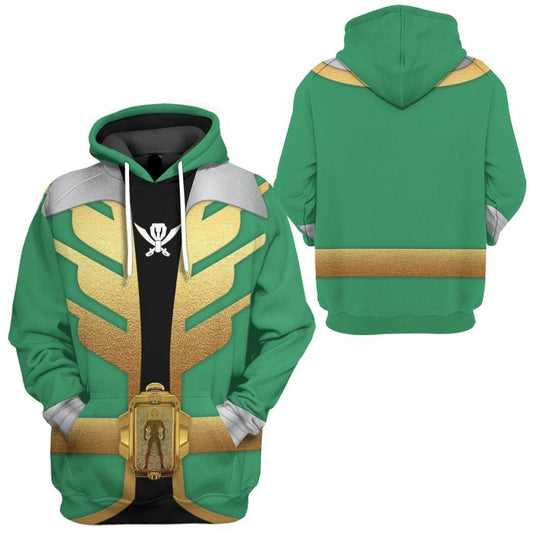 Power Ranger Hoodie Power Rangers Megaforce Green Ranger Hoodie Green Yellow Unisex - Cozy Hoodie For Cold Weather