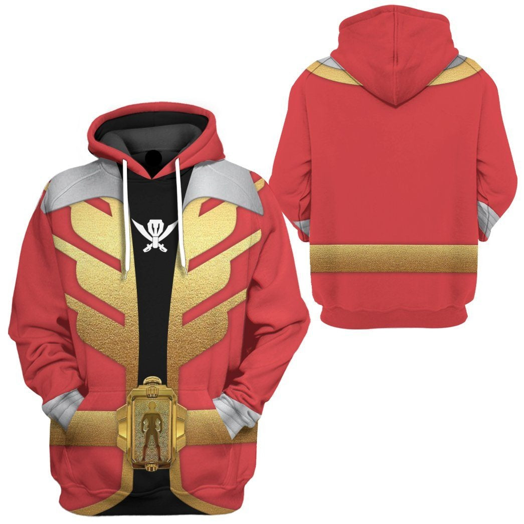 Power Ranger Hoodie Power Rangers Megaforce Red Ranger Hoodie Red Yellow Unisex - Cozy Hoodie For Cold Weather