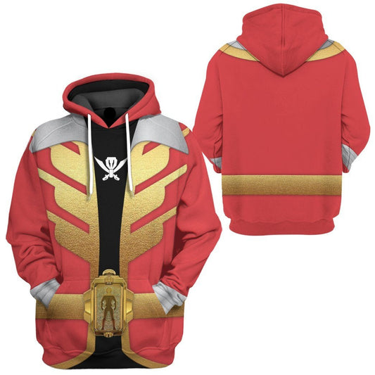 Power Ranger Hoodie Power Rangers Megaforce Red Ranger Hoodie Red Yellow Unisex - Cozy Hoodie For Cold Weather