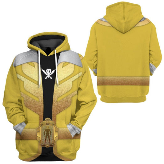 Power Ranger Hoodie Power Rangers Megaforce Yellow Ranger Hoodie Yellow Black Unisex - Cozy Hoodie For Cold Weather