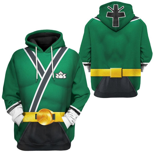 Power Ranger Hoodie Green Samurai Power Rangers Hoodie Green Unisex - Cozy Hoodie For Cold Weather