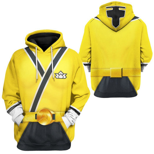 Power Ranger Hoodie Yellow Samurai Power Rangers Hoodie Yellow Unisex - Cozy Hoodie For Cold Weather