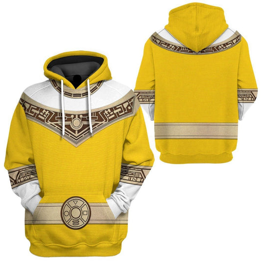 Power Ranger Hoodie Yellow Power Rangers Zeo Hoodie Yellow Unisex - Cozy Hoodie For Cold Weather