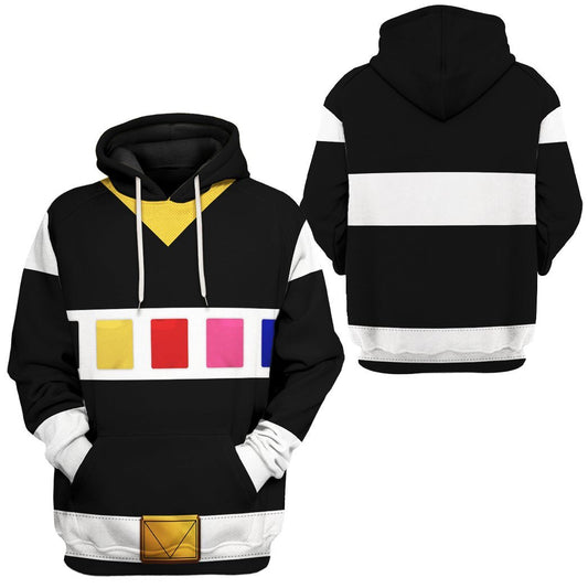 Power Ranger Hoodie Black Power Rangers In Space Hoodie Black Unisex - Cozy Hoodie For Cold Weather
