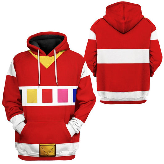 Power Ranger Hoodie Red Power Rangers In Space Hoodie Red Unisex - Cozy Hoodie For Cold Weather