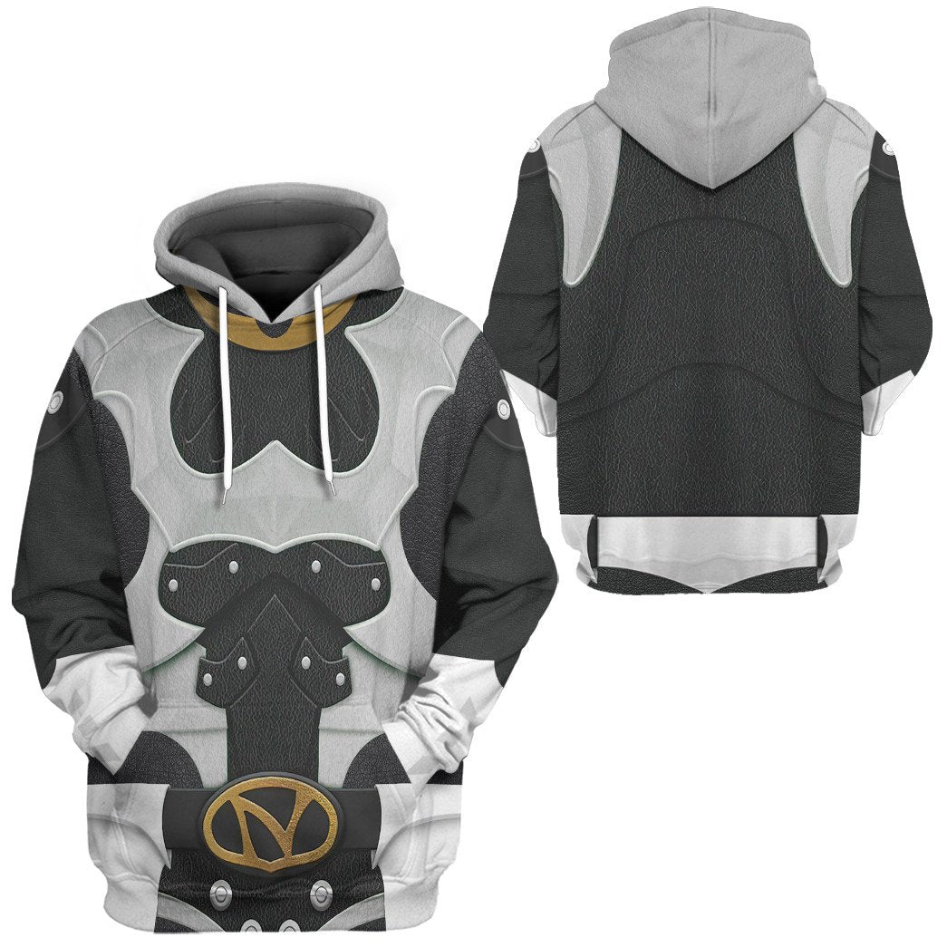 Power Ranger Hoodie Psycho Rangers Silver Psycho Costume Hoodie Gray Blue Unisex - Cozy Hoodie For Cold Weather