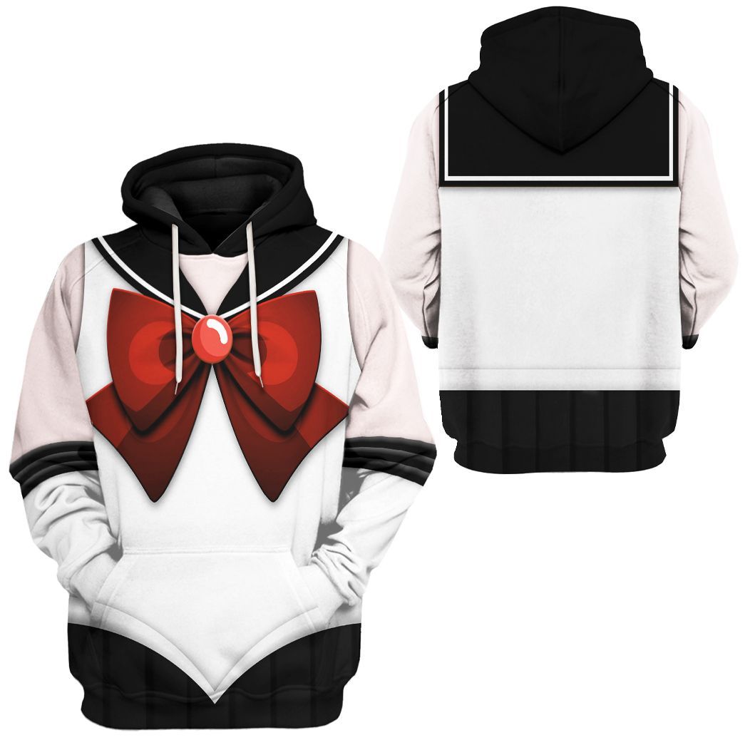 Sailor Moon Hoodie Sailor Pluto Suit Costume T-Shirt White Black Unisex - Trendy Gift For Men & Women