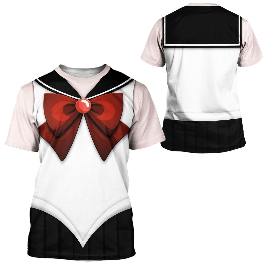 Sailor Moon Hoodie Sailor Pluto Suit Costume T-Shirt White Black Unisex - Trendy Gift For Men & Women