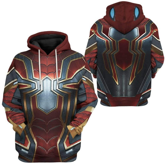 Spiderman Hoodie Marvel Spiderman Iron Spider Gear Costume Hoodie Red Unisex - Cozy Hoodie For Cold Weather