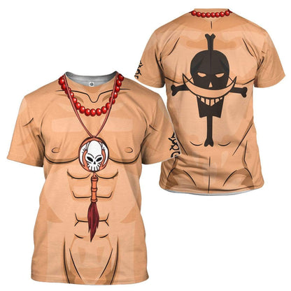 One Piece Hoodie Ace One Piece Costume T-Shirt Colorful Unisex - Trendy Gift For Men & Women