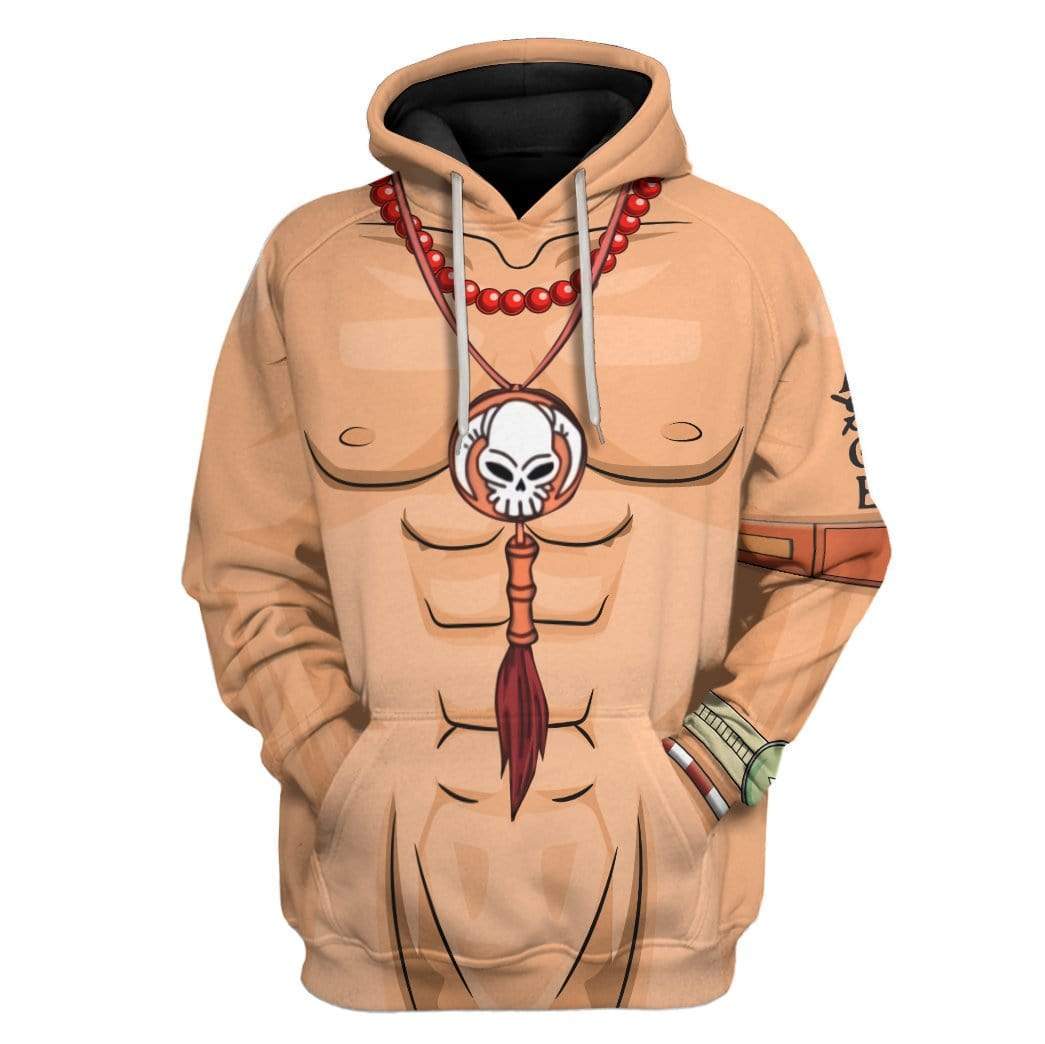 One Piece Hoodie Ace One Piece Costume T-Shirt Colorful Unisex - Trendy Gift For Men & Women