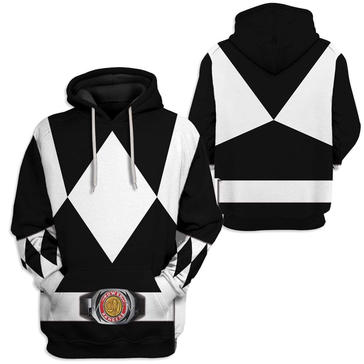 Power Ranger Hoodie Black Mighty Morphin Power Ranger Hoodie Black Unisex - Cozy Hoodie For Cold Weather