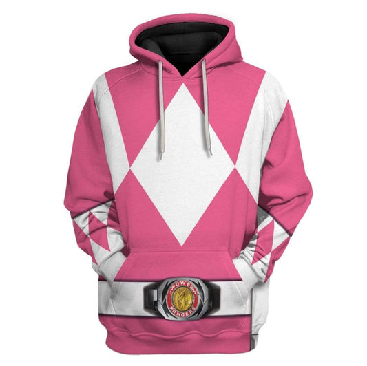 Power Ranger Hoodie Pink Mighty Morphin Power Ranger Hoodie Pink Unisex - Cozy Hoodie For Cold Weather