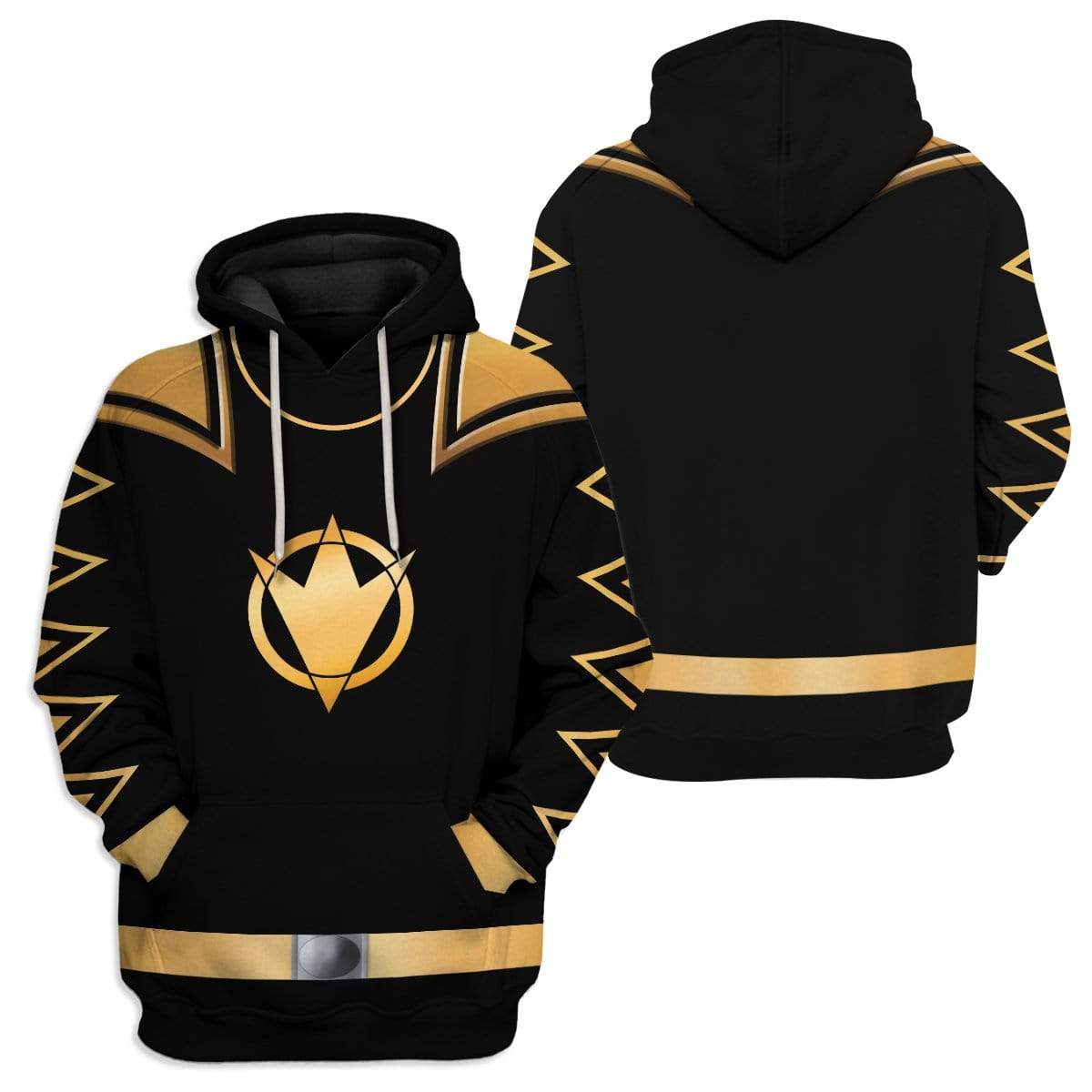 Power Ranger Hoodie Power Ranger Thunder Black Costume Hoodie Black Unisex - Cozy Hoodie For Cold Weather