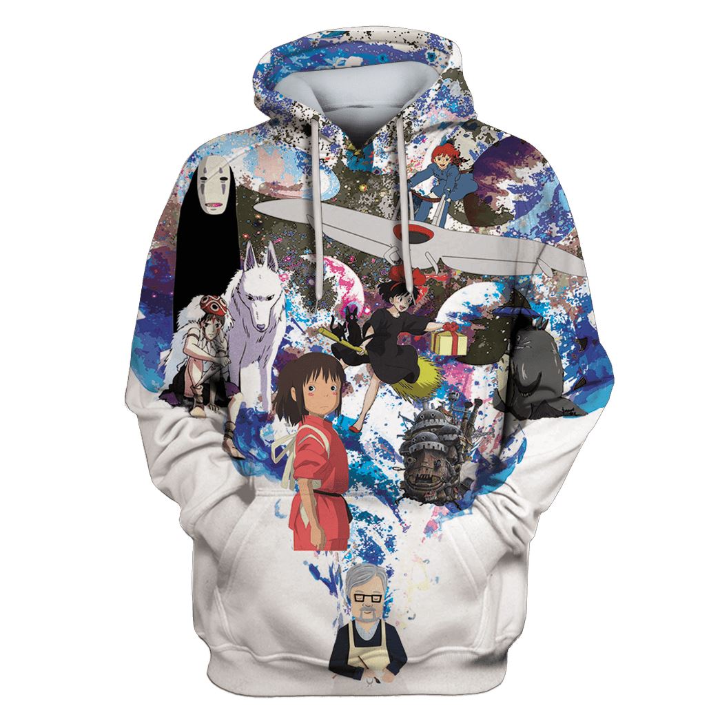 SGhibli Hoodie Hayao Miyazaki's Movie Characters Hoodie Colorful Unisex